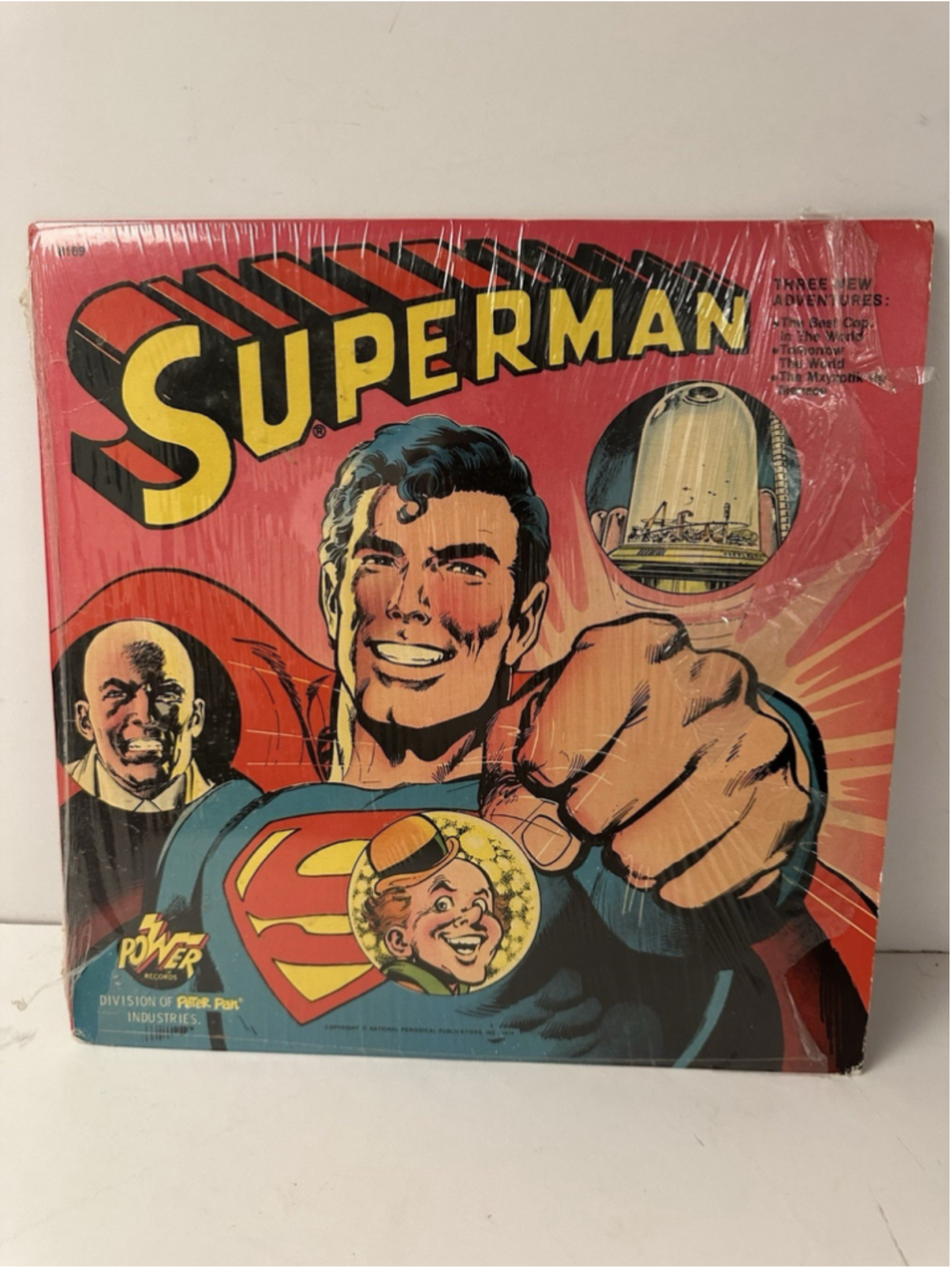 Superman Three Great New Adventures 1975 Power Records LP Vintage Comic Audio